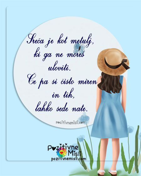 Modre misli o življenju - Sreča je kot metulj