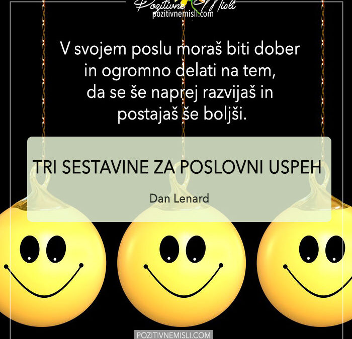 Tri sestavine za uspeh