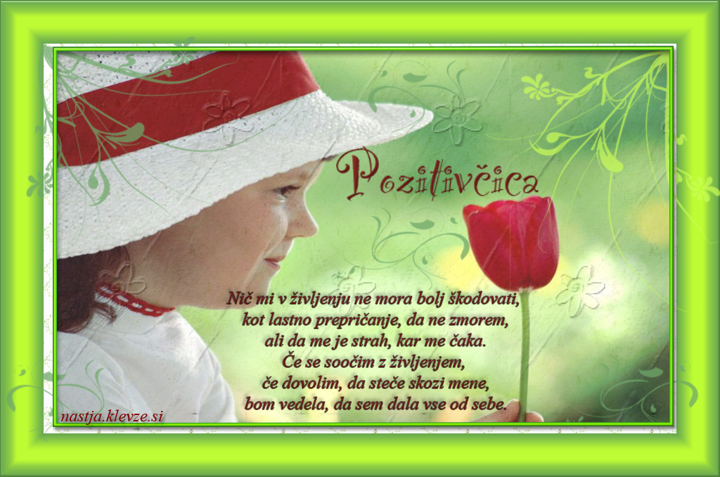 Pozitivčica za vse, ki se borijo …