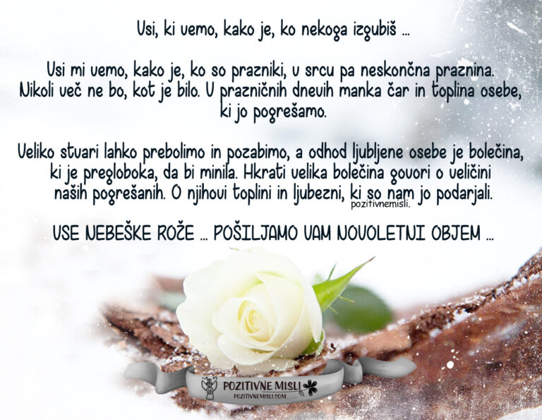 Vsi, ki vemo, kako je, ko nekoga izgubiš