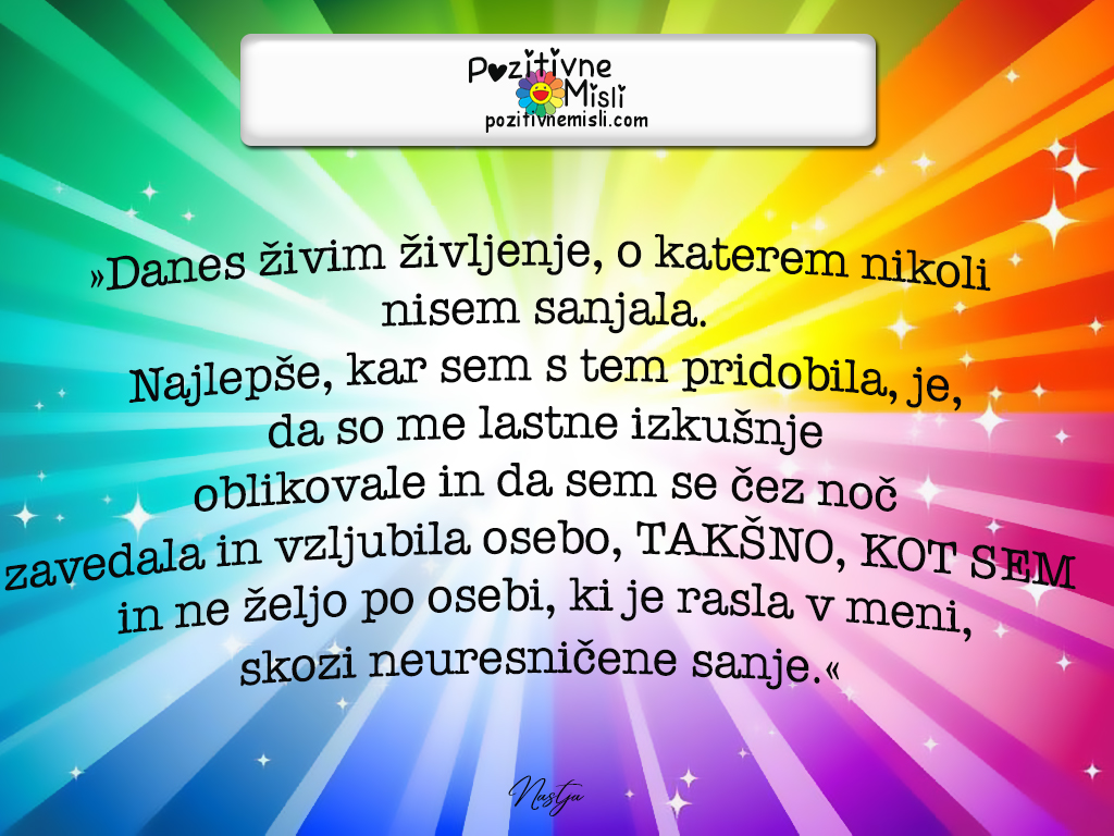 Pozititivne misli o življenju -2 - Nastja Klevže